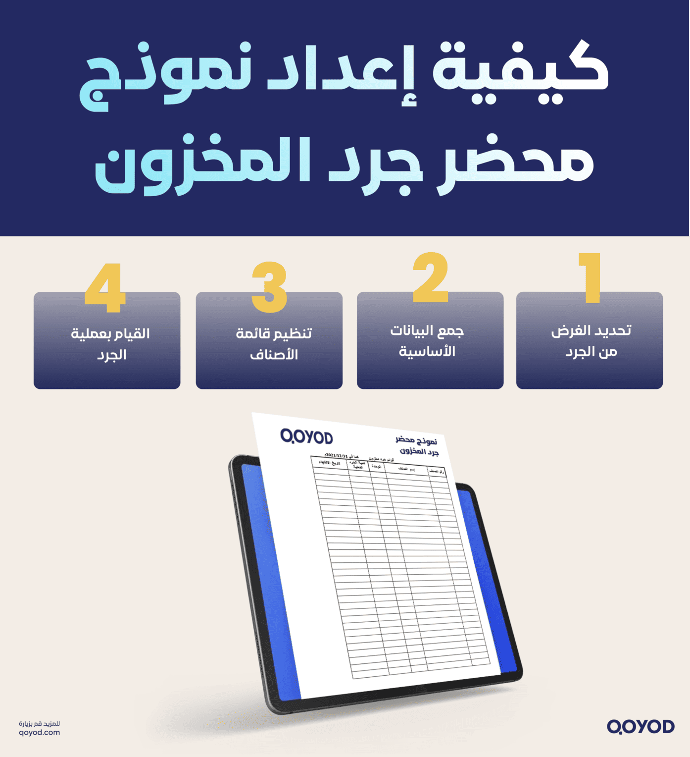 كيفية إعداد نموذج محضر جرد المخزون